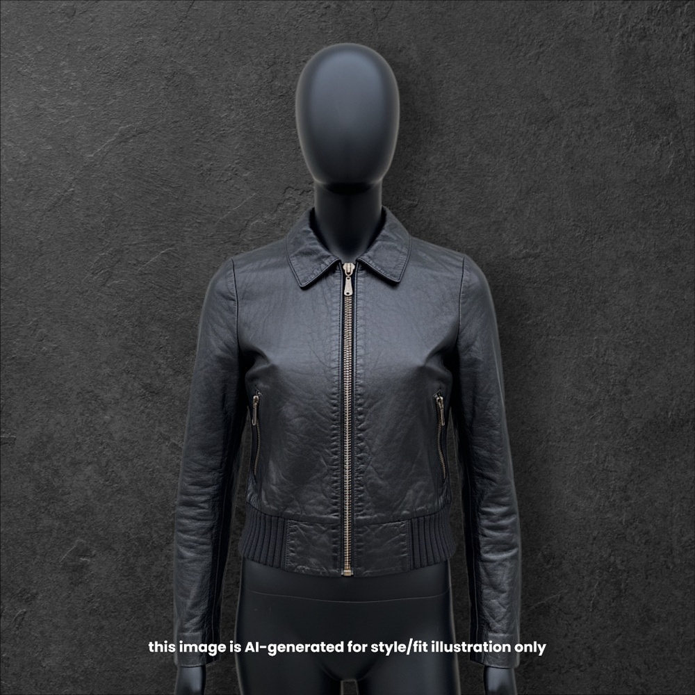 DOMA Bomber Jacket Genuine Leather XS Black